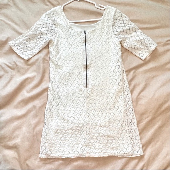 Fab’rik Lace Overlay Cream Dress - Picture 3 of 5